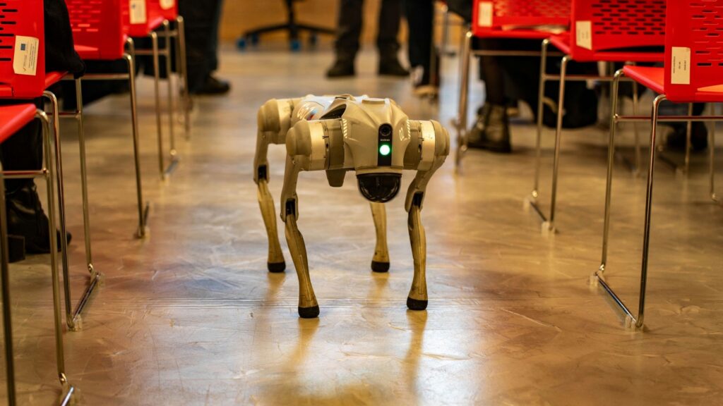Security patrol robot dog